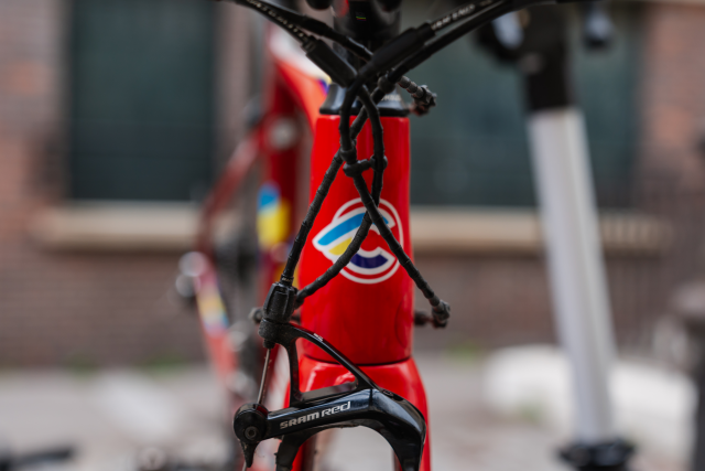 Câbles et gaines Jagwire Elite Link sur vélo Cinelli