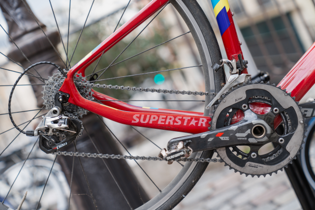 Transmission SRAM Red sur vélo de route Cinelli